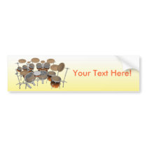 10 Piece Drum Kit: Bumper Sticker bumper stickers