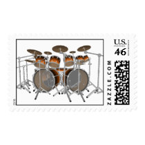 10 Piece Drum Kit: Custom Postage Stamps