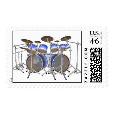 10 Piece Drum Kit: Custom Postage Stamps