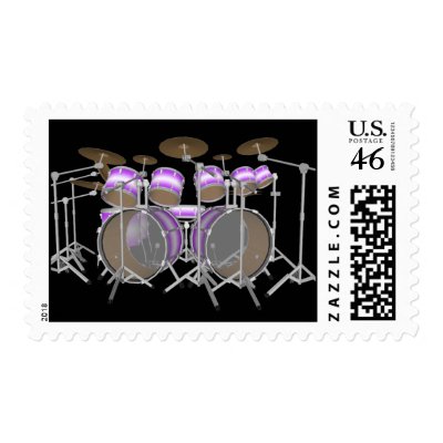 10 Piece Drum Kit: Custom Postage Stamps