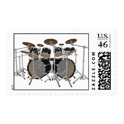 10 Piece Drum Kit: Custom Postage Stamps