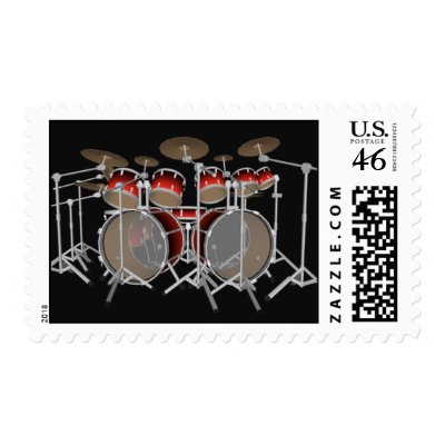 10 Piece Drum Kit: Custom Postage Stamps