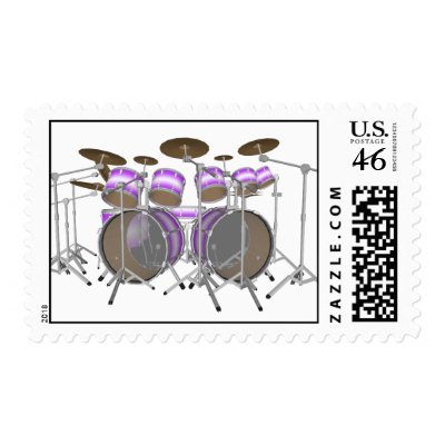 10 Piece Drum Kit: Custom Postage Stamps