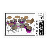 10 Piece Drum Kit: Custom Postage Stamps by spiritswitchboard 10 Piece Drum Kit: Custom Postage Stamps