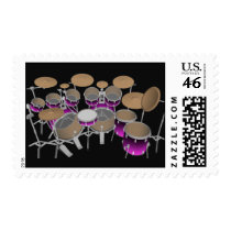 10 Piece Drum Kit: Custom Postage Stamps