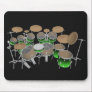 10 Piece Drum Kit: Green Gradient: Drums Mousepad