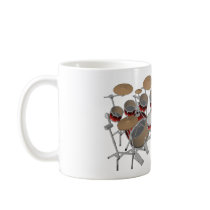 10 Piece Drum Kit: Red Gradient: Coffee Mug
