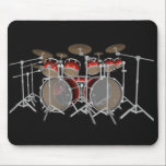 10 Piece Drum Kit: Red Set: Drums Mousepad