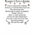 10 Reasons to love a Soldier t-shirts by lovethetroops 10 Reasons to love a Soldier t-shirts