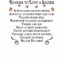 10 Reasons to love a Soldier t-shirts by lovethetroops 10 Reasons to love a Soldier t-shirts