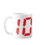 10 ten  red alarm clock digital number mugs