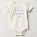 10 tiny toes and 1 button nose! - Blue t-shirts