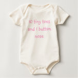 10 tiny toes and 1 button nose - Pink t-shirts