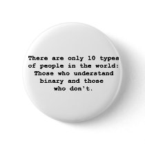 10 Types of People Pinback Buttons