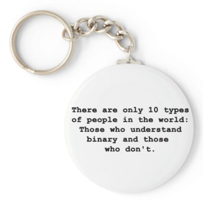 10 Types of People Keychain by lindabissett