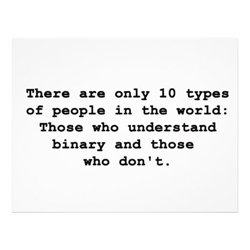 10 Types of People Letterhead | Zazzle