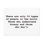 10 Types of People Postcards