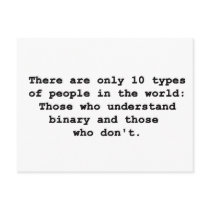 10 Types of People Postcards