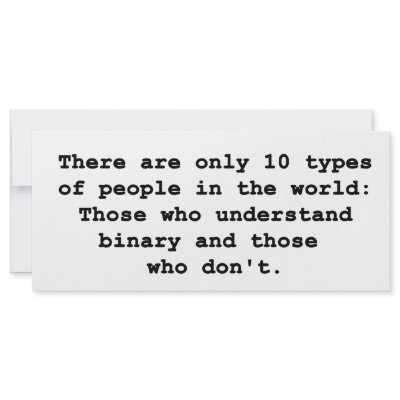 10 Types of People Rack Card by lindabissett