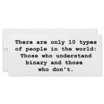 10 Types of People Rack Card