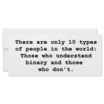 10 Types of People Rack Card