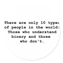 10 Types of People Sticker