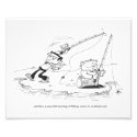 10 x 8 Print - Fishing Cartoon - Abrupt End