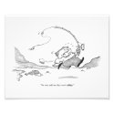 10" x 8" Print - Fishing Cartoon - Slimy Fish