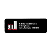 10 Year Anniversary September 11th Return Address Return Address Label