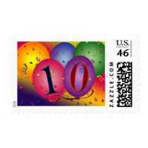 10 year old birthday balloons! postage