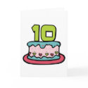 10 Year Old Birthday Cake cards by Birthday_Bash 10 Year Old Birthday Cake cards