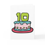 10 Year Old Birthday Cake cards