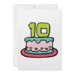 10 Year Old Birthday Cake Custom Announcements