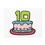 10 Year Old Birthday Cake Post Card