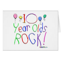10 Year Olds Rock ! Cards