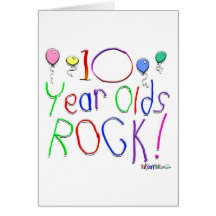 10 Year Olds Rock! Greeting Card