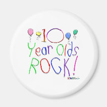10 Year Olds Rock! Magnet