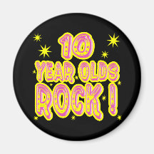 10 Year Olds Rock! (Pink) Magnet