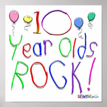 10 Year Olds Rock ! Poster
