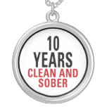 10 Years Clean and Sober Custom Necklace