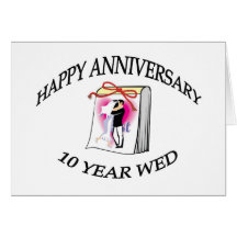 10 Years Wed Cards