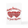 10th. Anniversary Greeting Card