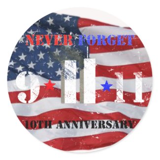 10th Anniversary for September 11 sticker