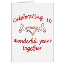 10th. ANNIVERSARY Greeting Card