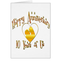 10th. Anniversary Greeting Cards