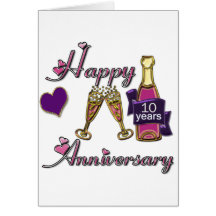 10th. Anniversary Greeting Cards