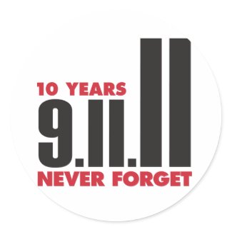 10th Anniversary September 11th Sticker sticker