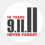 10th Anniversary September 11th Sticker