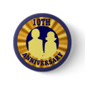 10th Anniversary Wedding Buttons by wedding_anniversary 10th Anniversary Wedding Buttons