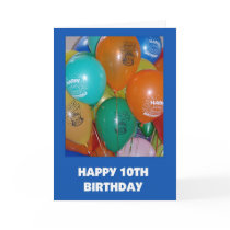 10th Birthday Blue Card